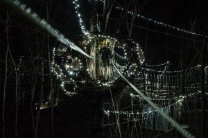 This image portrays Zipline at Night: Discovering the Aerial Magic of Knoxville, TN by Navitat Knoxville.